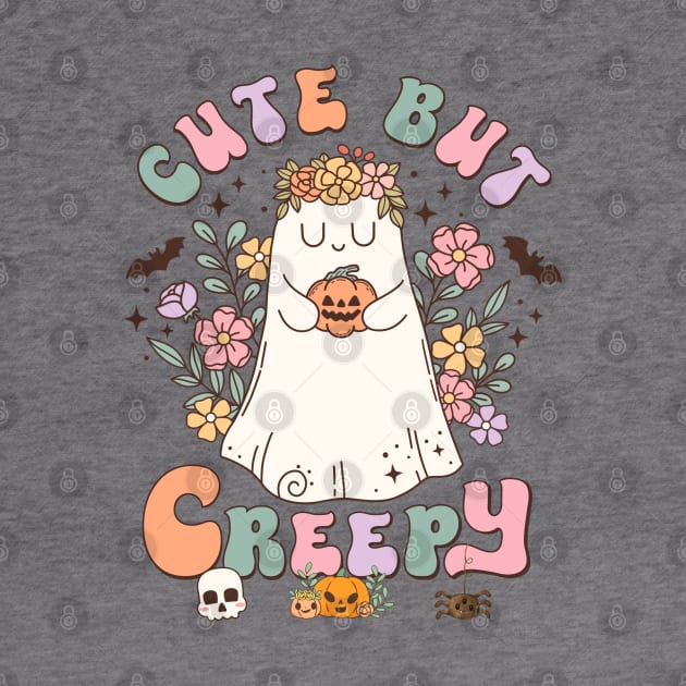 Cute But Creepy Groovy Halloween Ghost by Hypnotic Highs